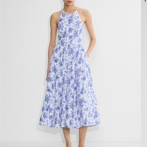 Aritzia Blue and White Floral Maxi Dress